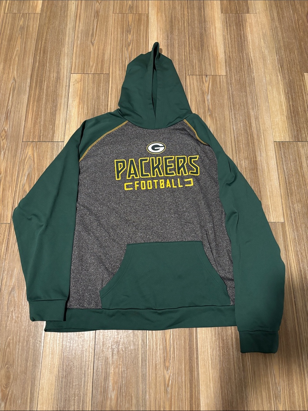 Fanatics Green and Gray Green Bay Packers Crewneck Hoodie
